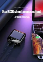 Mini Power Bank 300000mAh, chargeur portable, écran miroir, LED numérique, batterie externe pour iPhone Xiaomi Huawei Samsung 5