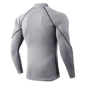 Men Running T shirt Quick Dry Bodybuilding Sport Shirt Long Sleeve Compression Top Fitness Tight Rashgard Gym T-Shirt Men 6