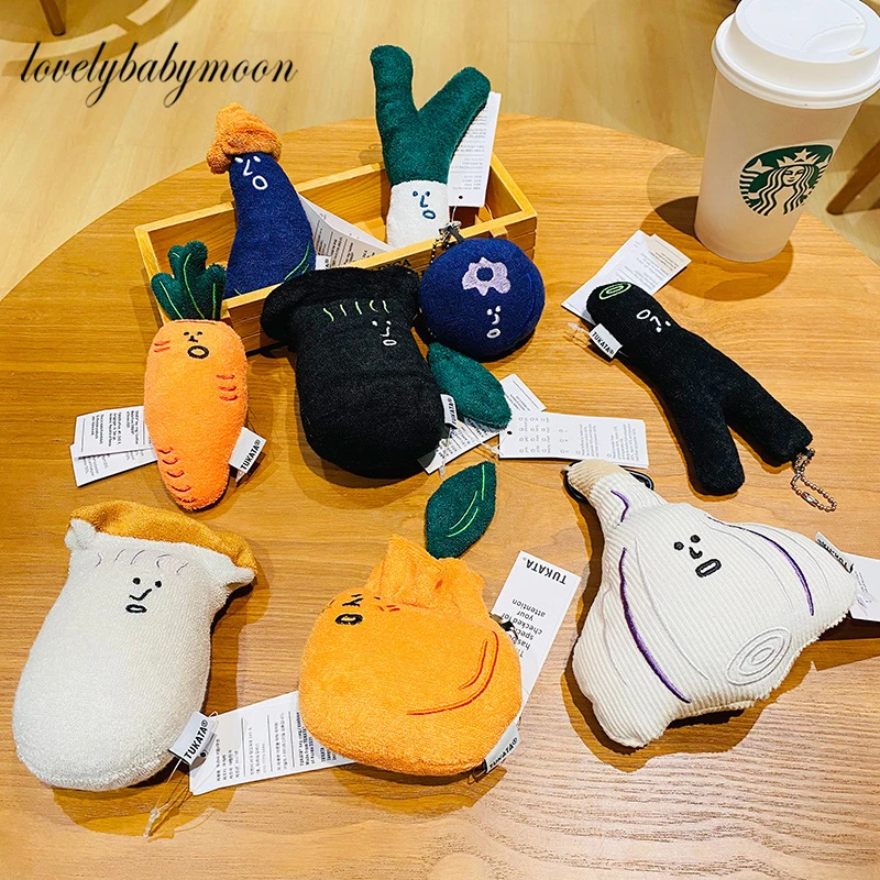 

Spot Goods Korean Ins Style Garlic Plush Pendant Doll Keychain Cute Cartoon Change Purse Pendant Ornaments for Couple