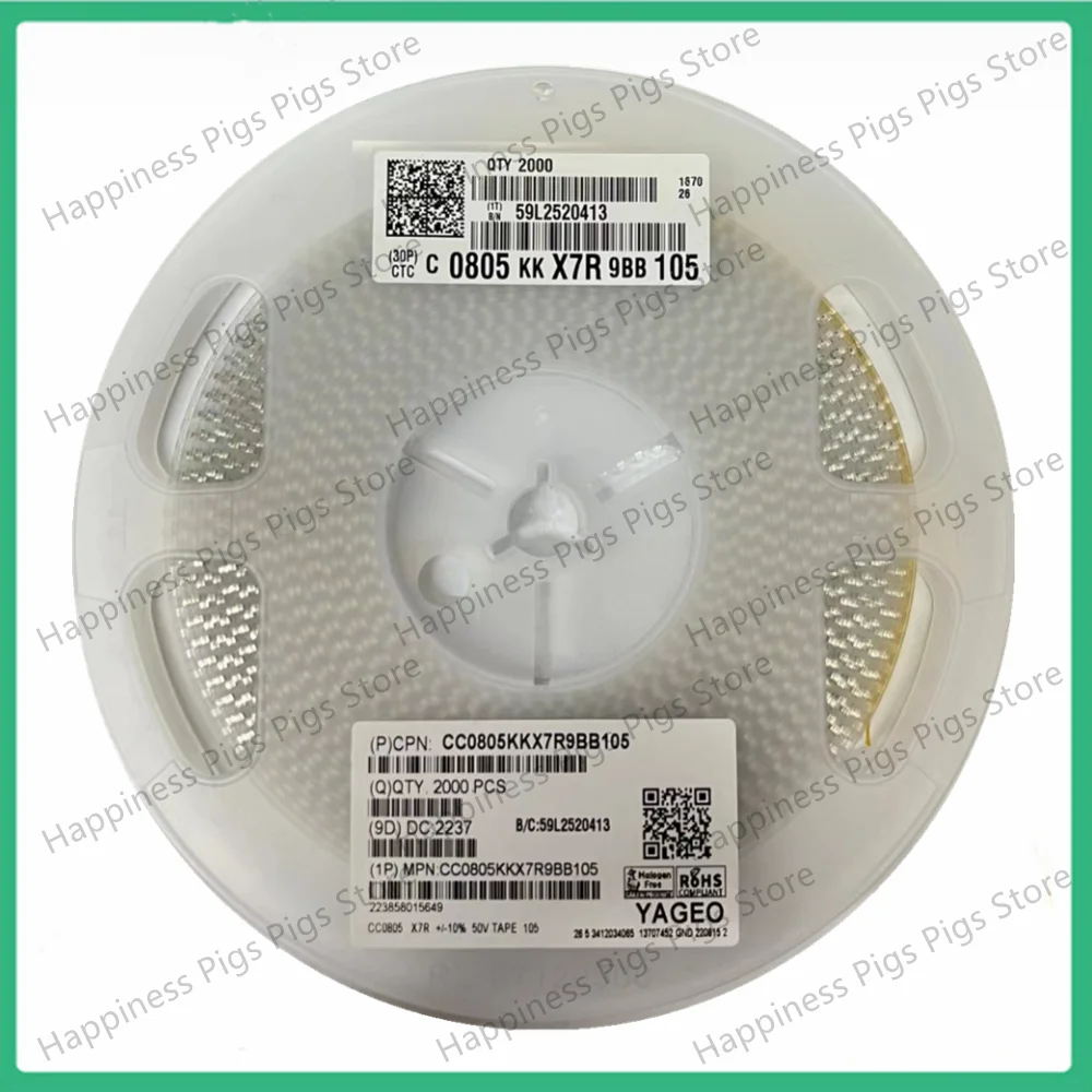 

4000Pcs 2000Pcs SMD 0805 Ceramic Capacitor 0.5pF 5pF 6.8pF 82pF 100pF 470pF 1nF 10nF 1uF 10uF 100nF 220pF 22nF 220nF 4.7uF 22uF