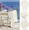 Tablecloth Satin Rectangular Table Overlay Cover Bright Silk Tablecloth Smooth Fabric for Wedding Banquet Table Decoration Ivory 4