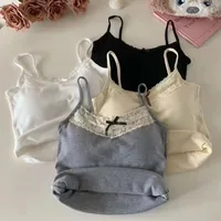 Crop Top en Dentelle pour Femme, Tricot en Y, Crop Top, Sexy, Slim, Doux, Dos aux 2