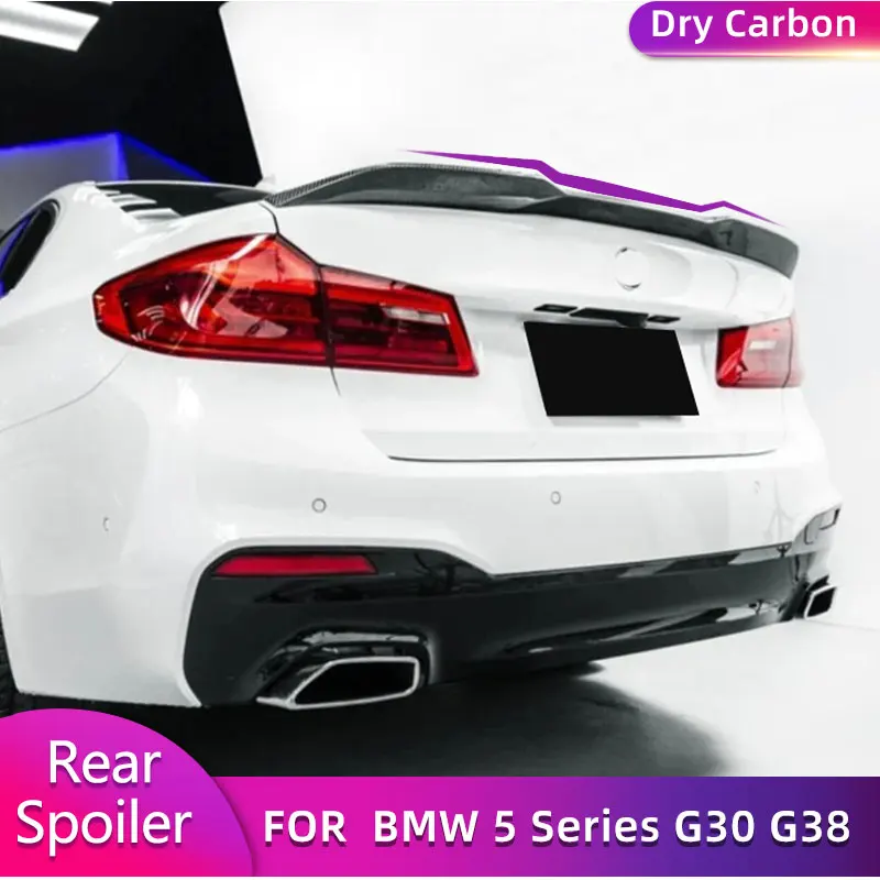 

Prepreg Dry Carbon Car Rear Trunk Spoiler Wing for BMW 5 Series G30 G38 530i Sedan 4-Door 2017-2023 Tail Boot Lid Wing Lip