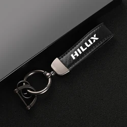 Elegant Leather Horseshoe Buckle Keychain with Logo - Premium Car Accessory (Black)