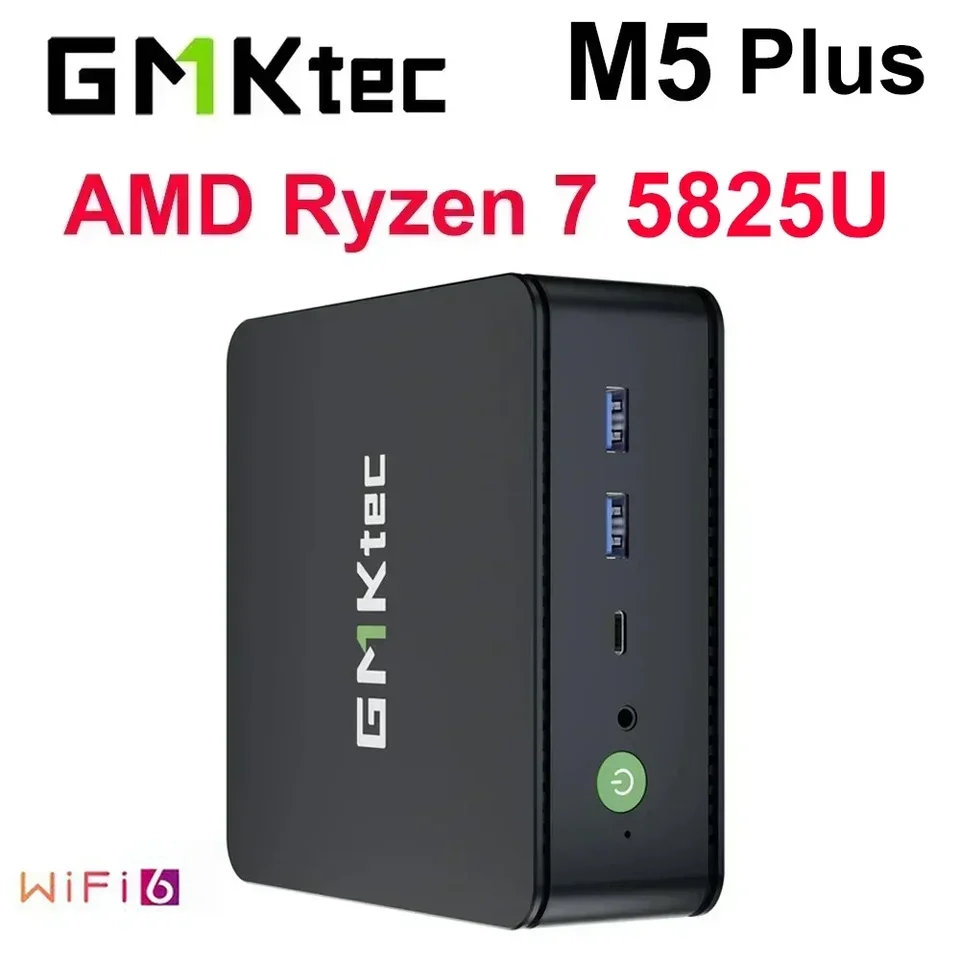 GMKtec M5 Plus AMD Ryzen 7 5825U Mini PC Windows 11 DDR4 3200Mhz 