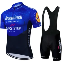 Camicia da ciclismo professionale Quick step uniforme da uomo Set sportivo tuta da uomo Pro Team maglia da Mountain Bike 2022 pantaloni nuovi pantaloncini con bretelle
