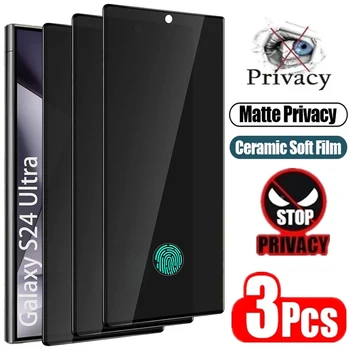 3Pcs Matte Ceramic Privacy Screen Protector for Samsung Galaxy S21 S20 S22 S23 S24 Ultra Note 20 10 S8 S9 S10 Plus Anti Spy Film 1