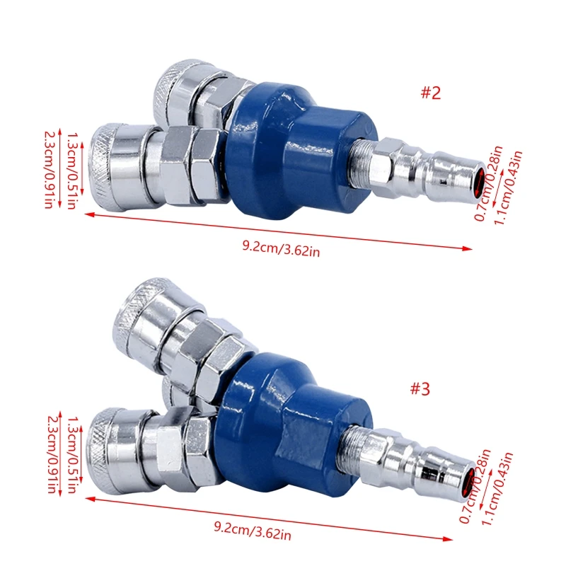 2/3 Way Quick Connector Air Compressor Multi Hose Coupler Pneumatic Fitting Tool 37MD