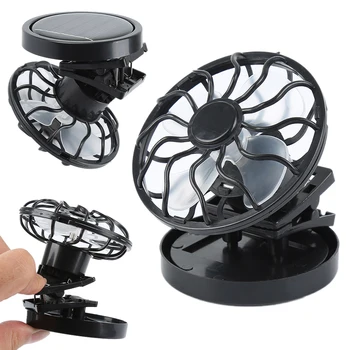 태양열 팬 클립 온 모자 책상 여행 캠프 여름 미니 클립 Usb 팬, 태양 에너지 전원 패널 셀 휴대용 냉각 팬 쿨러 달리기