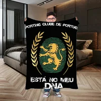 Portuguese Sporting Football Clubs Logo Microfiber Bedding Plaid Blankets and Throws Designer Throw Blanket for Sofa Decoration 1