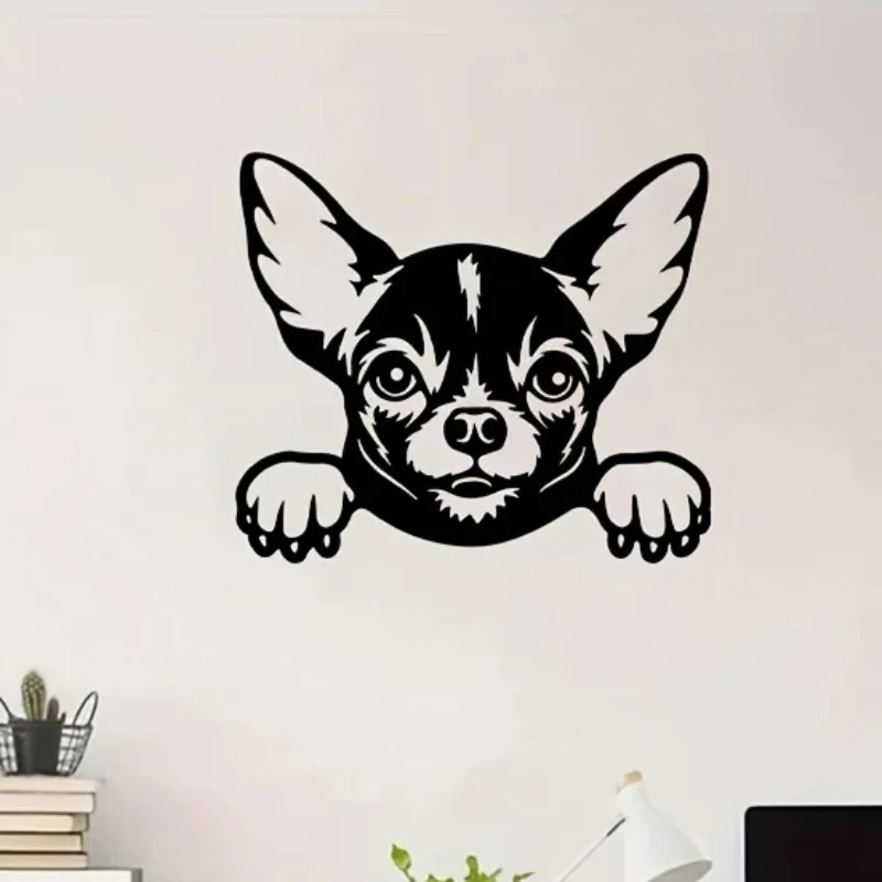 

Chihuahua Metal Wall Decoration, Pet Dog Metal Sign, Metal Artwork, Scene Decoration, Suitable for Home Kitchen Wall Accents
