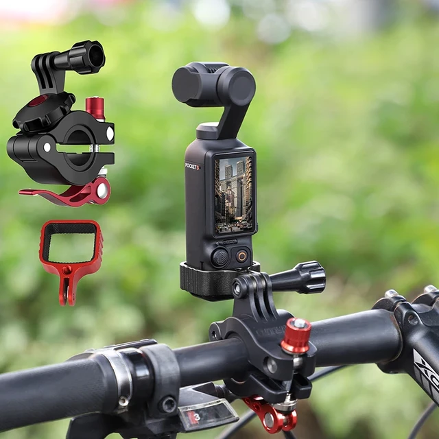 4in1 Mountain Bike Bicycle Clip Handlebar Holder Mount Metal Frame Adapter for  DJI Osmo Pocket 3 Gimbal Camera Accessories - AliExpress