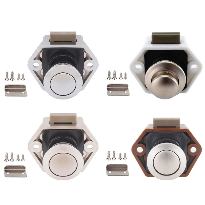 Cabinet Drawer Locks Camper Car Push Lock 20mm RV Caravan Boat Motor Home Cabinet Drawer Latch Button