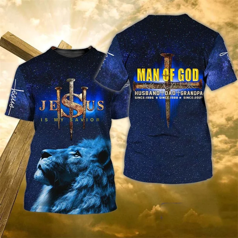 

Детская футболка с рисунком Иисуса на христианском языке, модный топ с коротким рукавом, с надписью вера выше страха, лето