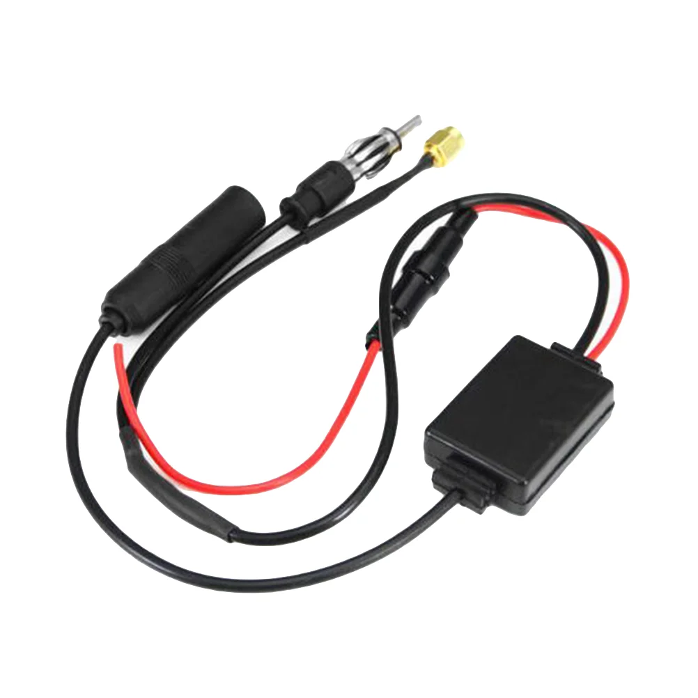 

FM Car Antenna Amplifier Signal Amplifier Antenna Receive Gain Device(Black)