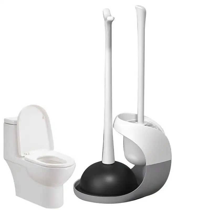 

Toilet Brush And Holder Set No Dead-End Toilet Cleaning Plunger Hygiene Products For Retail Stores Restaurant Home Hotel