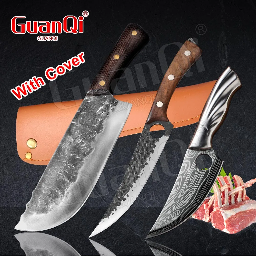 

Boning Knife with Cover Chef Knife Butcher Fish Knife Meat Fruit Vegetables Slicing Tool Multi-functional Kitchen Accessories