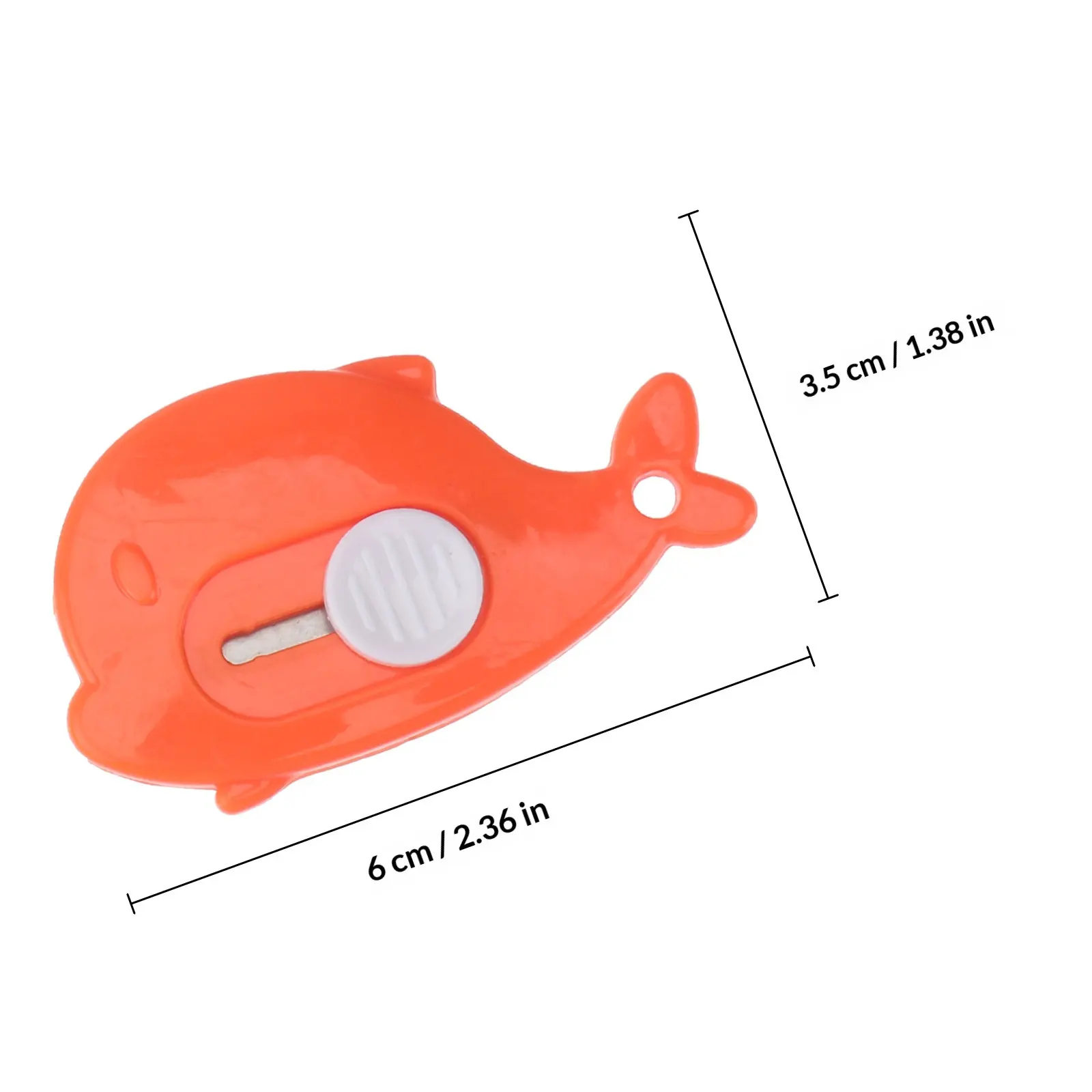 20Pcs 개폐식 미니 유틸리티 나이프 포장용 고래 모양 안전 아트 커터 편지 봉투 상자 공예 사무실용