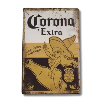 Corona Beer Tin Sign Vintage Mexican Bar Metal Poster – Retro Advertising Wall Decor for Home, Pub, Garage & Man Cave 1