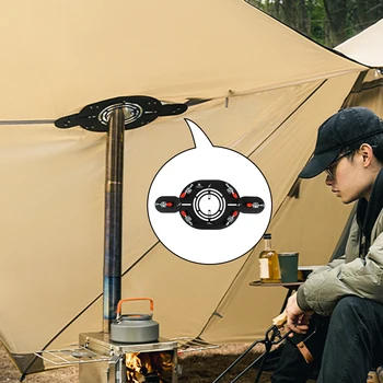 스테인레스 스틸 핫 텐트 스토브 잭, 벽난로 텐트 액세서리, 캠핑 텐트 액세서리, 높은 난연제