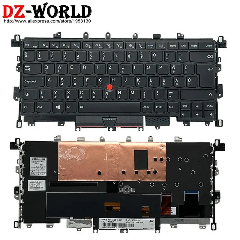 Teclado Retroiluminado para Lenovo Thinkpad x1 Yoga 1st Gen Laptop be Cfr ch Sws cz de gr ee fr hu Ndc no se fi si it Azerty Qwertz - Imagem 3