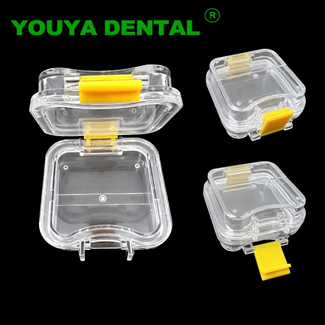 Caja de dientes Dental con película dentro de la membrana, caja de plástico  para implante Dental, caja de almacenamiento de chapa para dentadura, caja  de corona de odontología, herramienta de dentista 