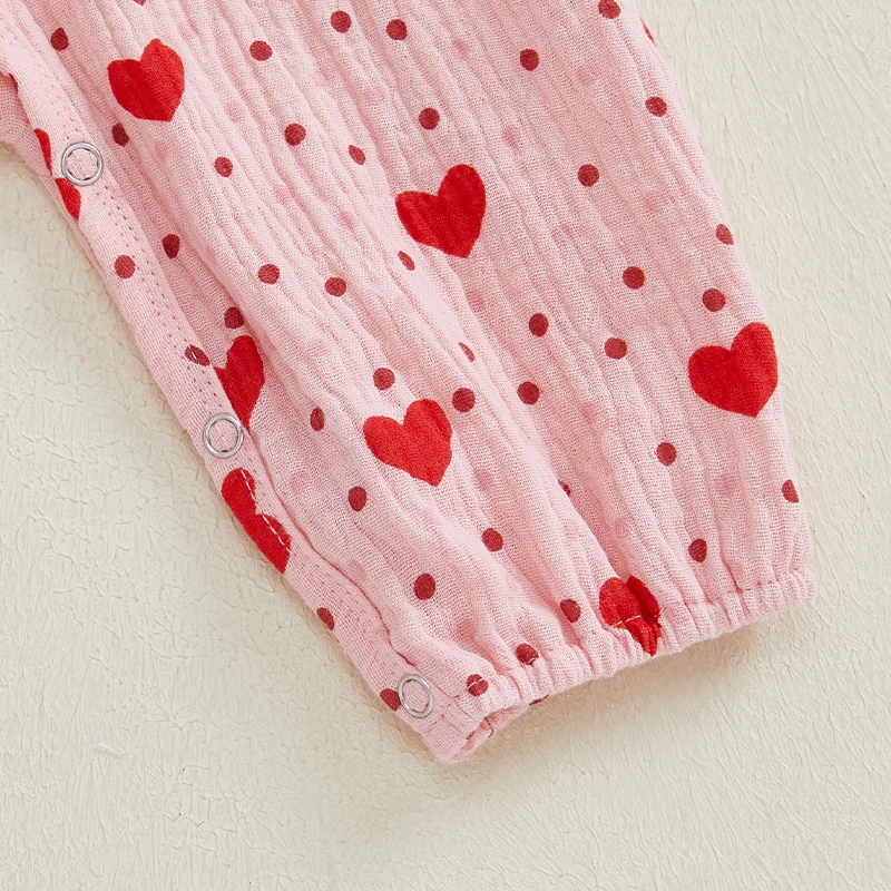 Toddler Girl Valentine’s Day Dress Long Sleeve Heart Print Ruffle Tutu Skirt with Headband Set Infant Outfits Love Theme