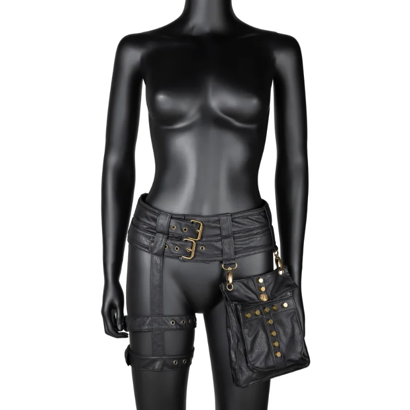 Поясная Сумка Chikage для женщин, многофункциональный винтажный кошелек на талию, аксессуар в стиле стимпанк, унисекс, рок, готика