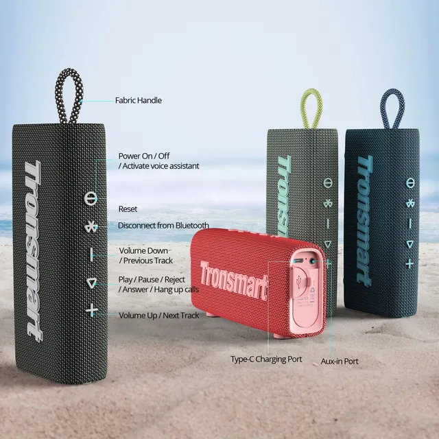 풍부한 오디오 경험을 위한 Tronsmart Trip 휴대용 스피커