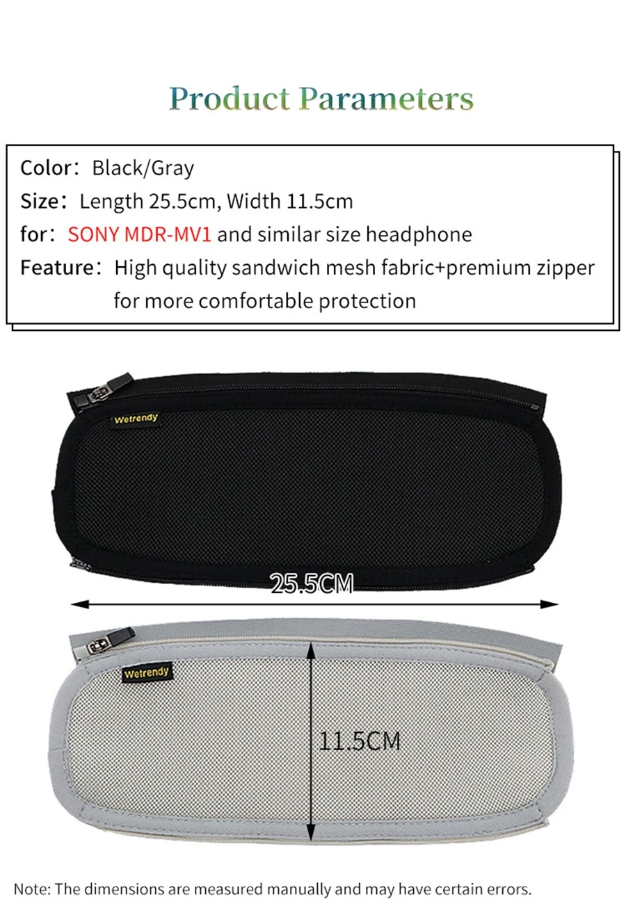 Headphone Head Beam Cover for SONY MDR-MV1 Earphone Protective Case MV1 Headset Headbeam Sleeve