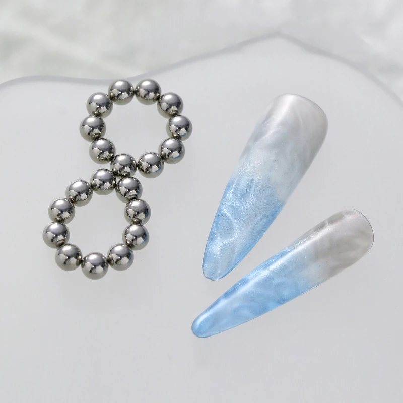 New Nail Art Magnet Popular Round Cat Eye Magnetic Bead Powerful Sparkling Ice Flower Nail Art Steel Bead Magnet Tools ﻿