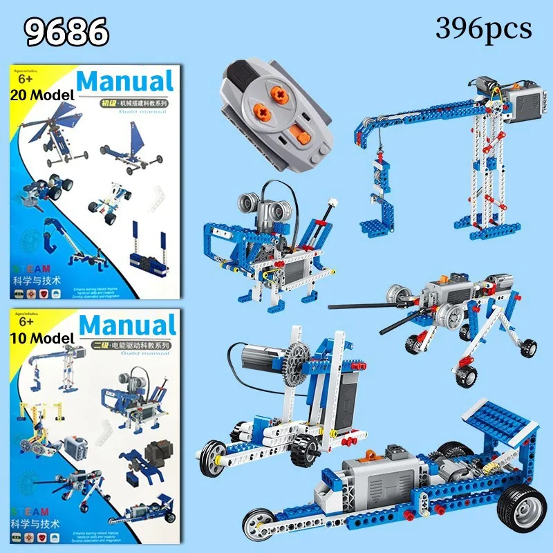 STEM 9686 Technical Parts Multi Technology Programming Educational Students Learn Building Blocks Power Set For Kids Toy Gifts 1
