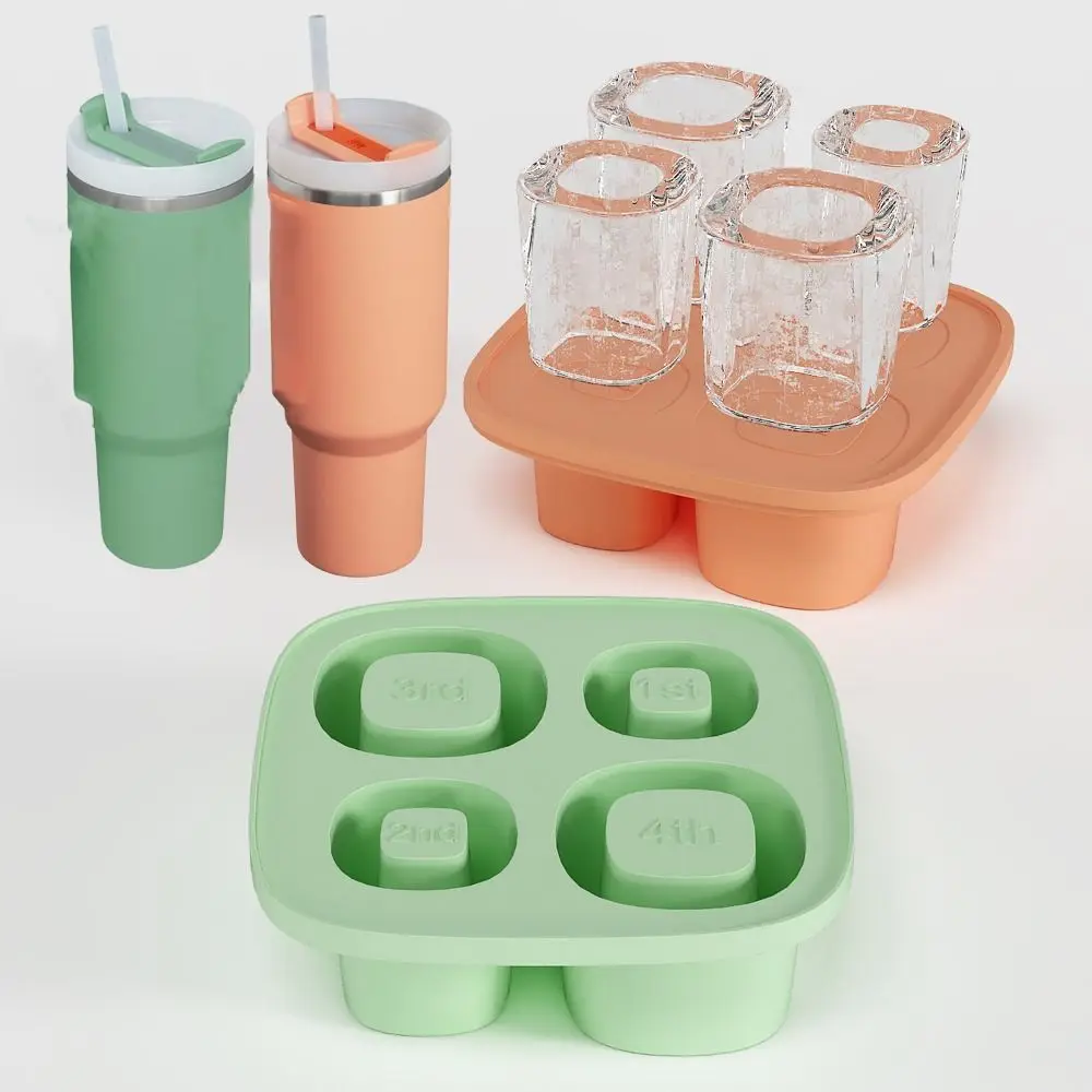 

Легко снимаемый лоток для льда, льдогенератор, 4 пустотелых цилиндра, форма для льда, силиконовая форма для льда, льдогенератор для Stanley