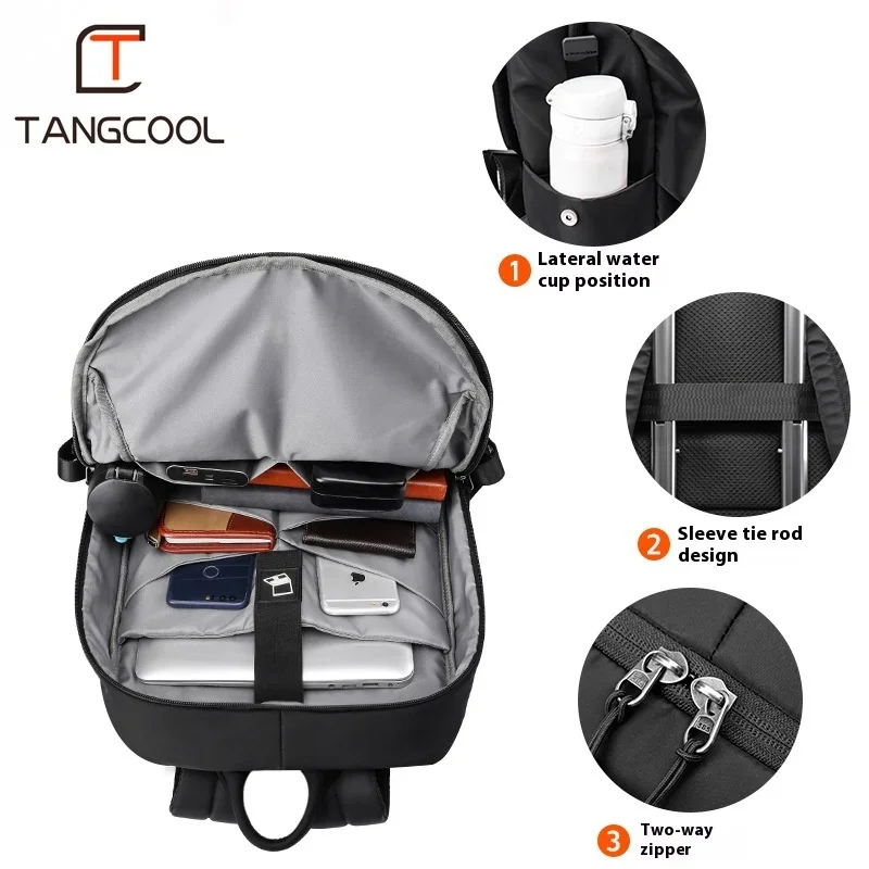 TANGCOOL 15.6 inch Laptop Bag Multifunctional Backpack Waterproof School Business Man Travel Pack Women's Backpack 4