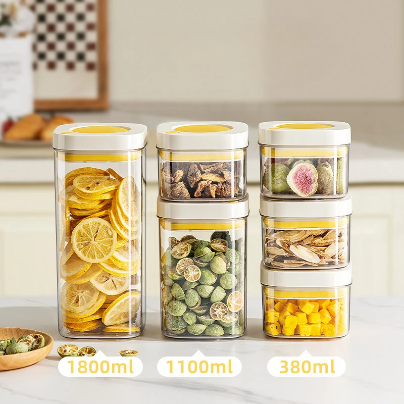 Vacuum Food Storage Box Plastic Sealed Fresh-Keeping Box Kitchen Storage Jars Grains Coffee Beans Transparent Storage Container 3