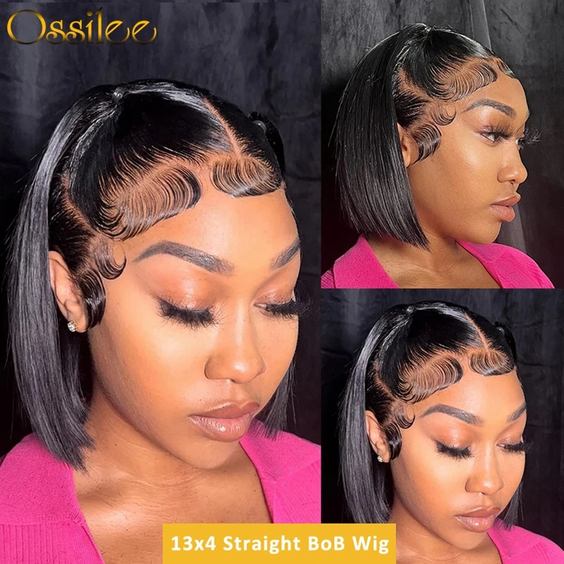 Bob Wig Lace Front Human Hair Wigs Short Brazilian Bob Frontal Straight Pixie Cut