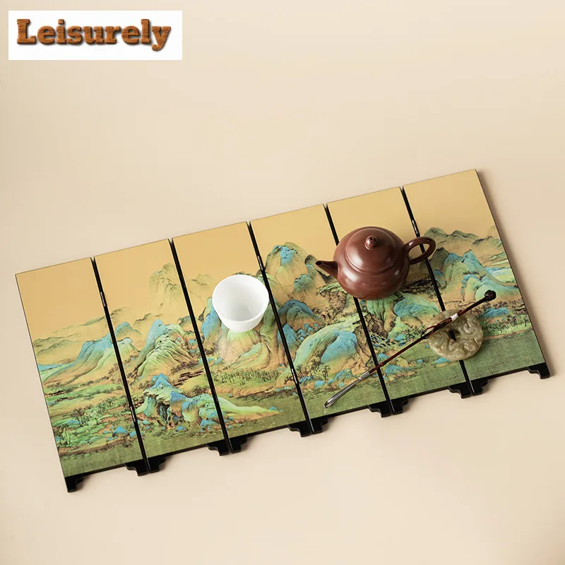 Lacquer Craft Double-sided Screen Tea Pet Ancient Tea Sculpture Tea Figurine Play Toys Tea Statue Ornaments Can Be Raised Craft