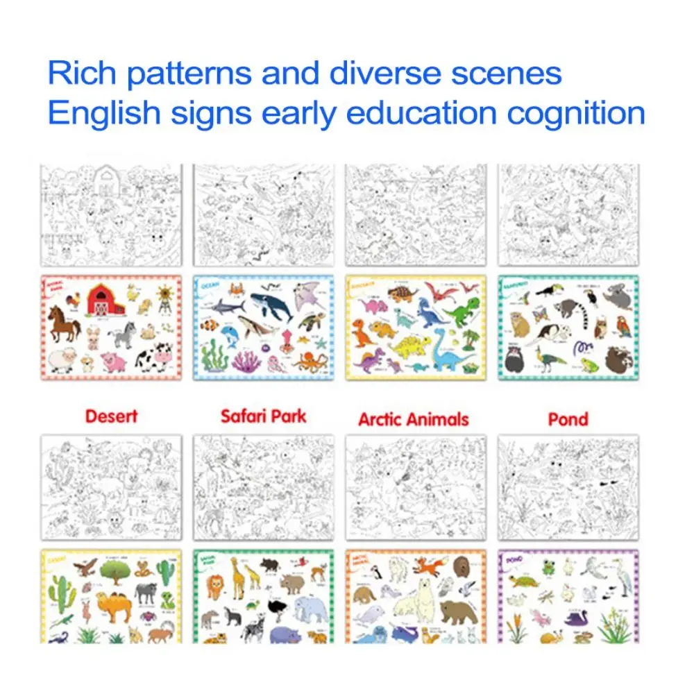 Creative Search Find Sticker Book Funny Cartoon Animal 3D Origami Books Interactive Reusable Adhesive