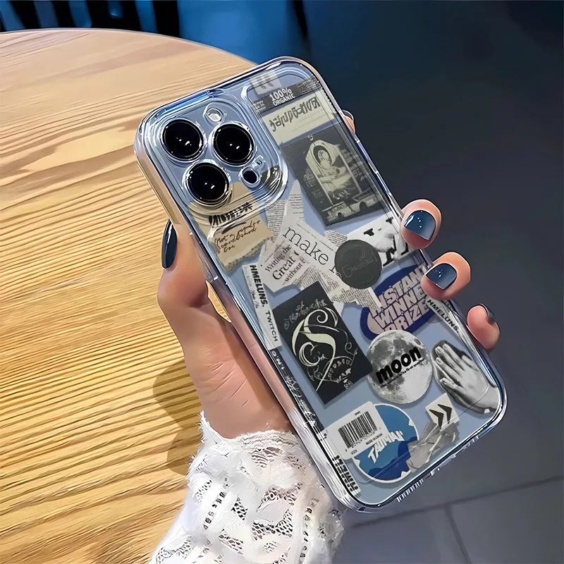 Montage Newspaper Shockproof Soft Phone Case - Stylish and Durable Cover