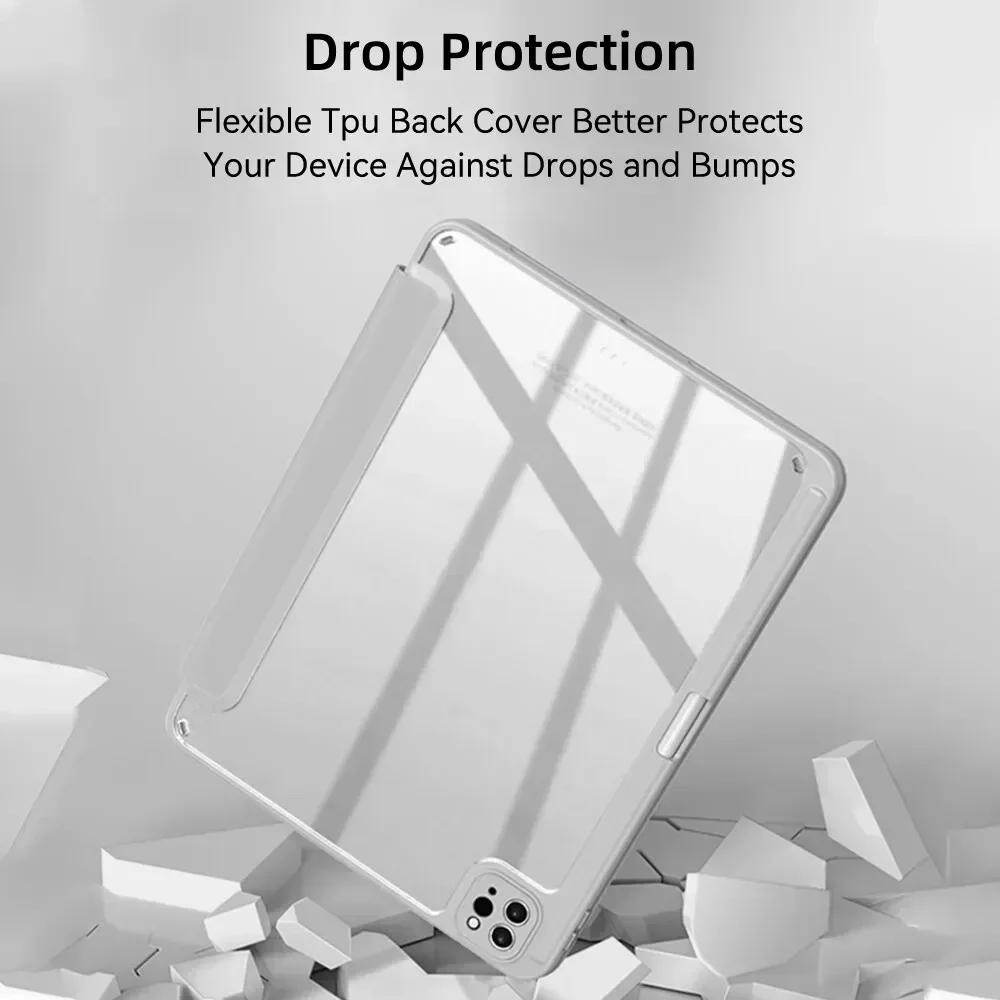 Acrylic Clear Y-Fold Stand Protective iPad Case