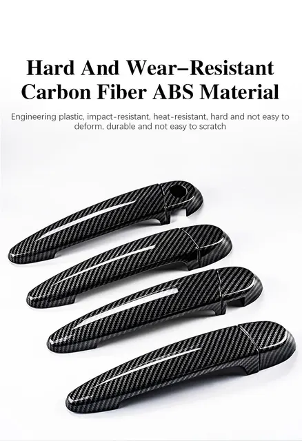 Carbon Faser Smart Türgriff Abdeckung für Hyundai i20 3 III MK3