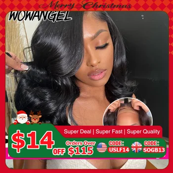 Peluca bob corta ondulada de cabello humano con cierre HD 5x5 sin pegamento 1