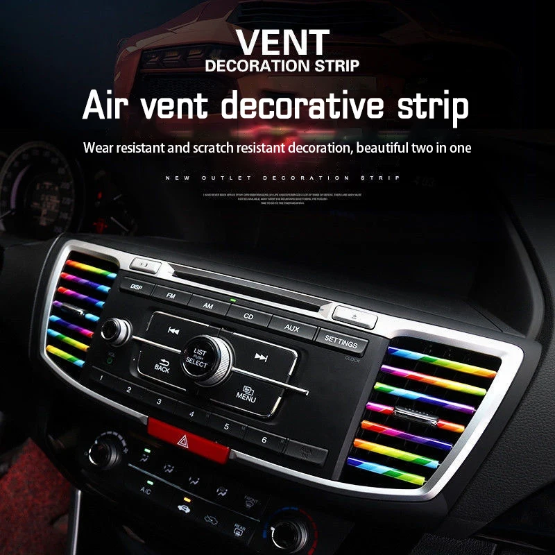 

10 шт./набор, хромированные разноцветные блестящие полосы для автомобиля, 20 см