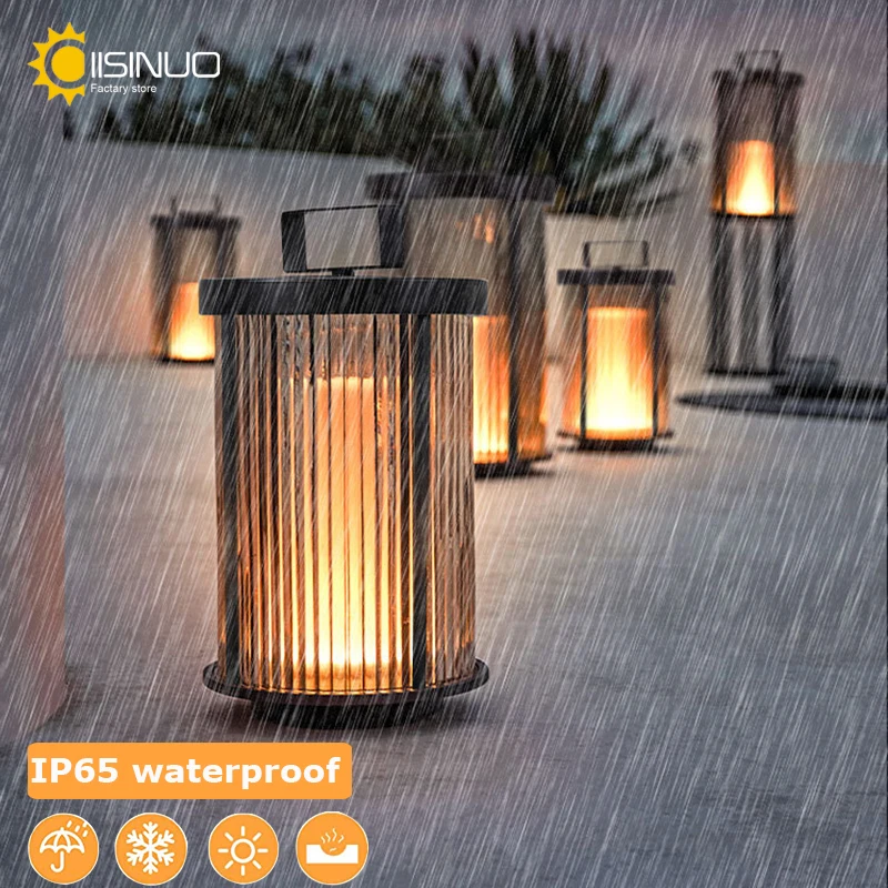 Solar Landscape Lamp Outdoor Portable Moveable Camping Light Cordless Rechargeable Outdoor Lighting for Garden Yard Lawn Walkway