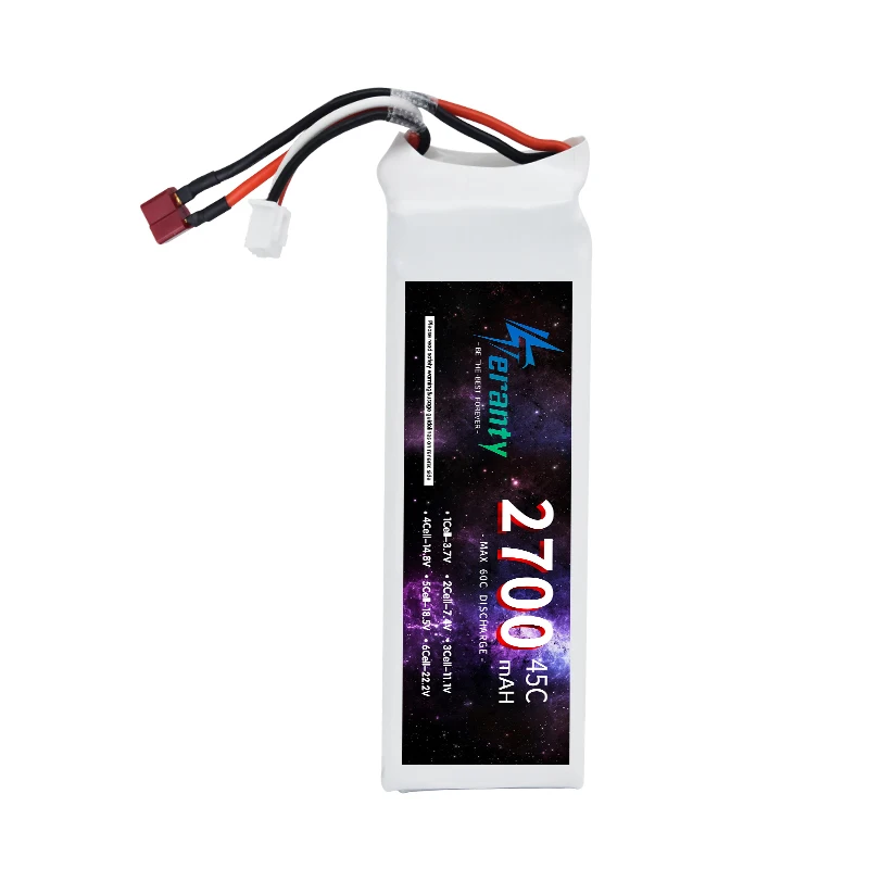 Description Picture 5 of item2700mAh 2S 7.4V 45C Lipo Battery For RC FPV Drone Quadcopter Helicopter Airplane Racing Car RC Racer XT60 Connector With T Plug
