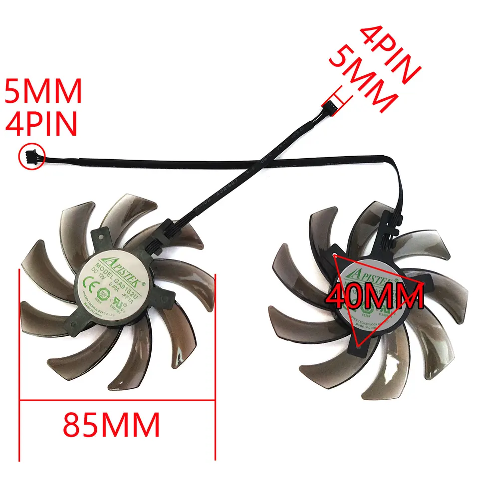 新しい85ミリメートル4PIN GA91S2U FDC10H12S9-C rtx 2080デュアルgpu