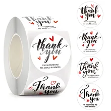 

500pcs Thank You Stickers Small Business Stickers Handmade Wedding Gift Adhesive Labels For Boutiques Wrapping Supplies 1inch