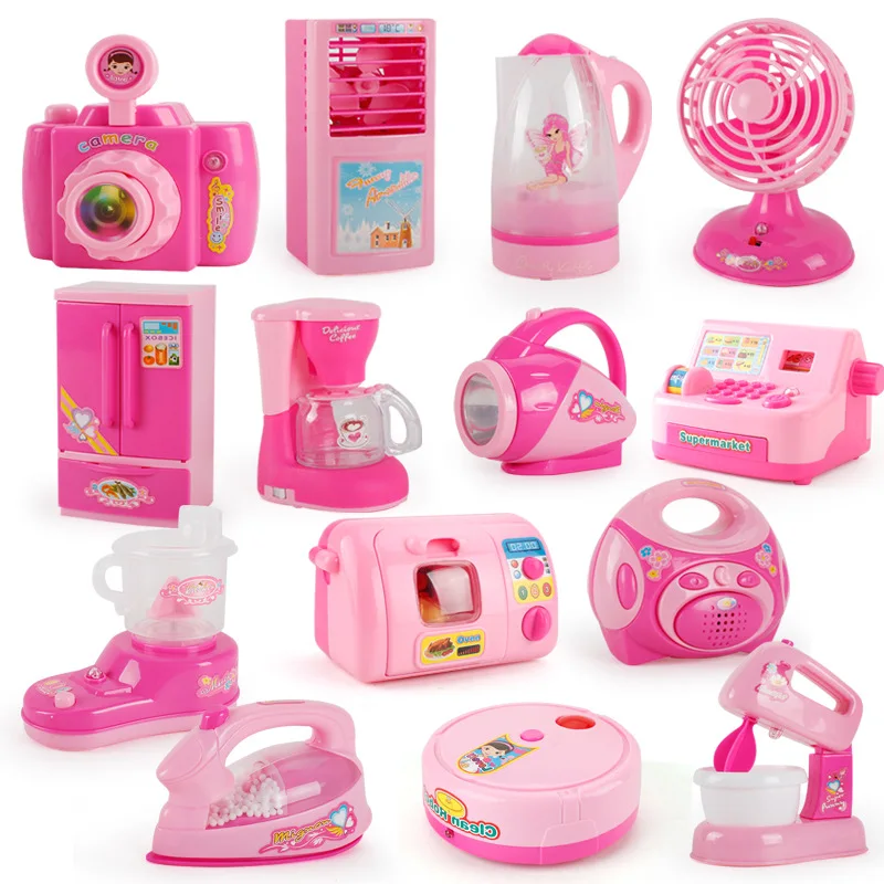 Simulation Kitchen Mini Appliances Washing Machine Rice Cooker Children's Toys Girls Pretend Playtoys Children's Birthday Gifts
