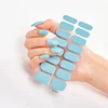 16Tips Nude Semi-Cured Gel Nail Wraps Sticker Long-Lasting UV LED Lamp French Nail Decal Full Cover Waterproof Semi-Cured Sticke 3
