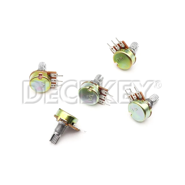 10 Potenziometri Rotativi Lineari RUNCCI-YUN 10k - WH148, 3Pin, Albero 15mm Con Dado E Fermo - Foto 7